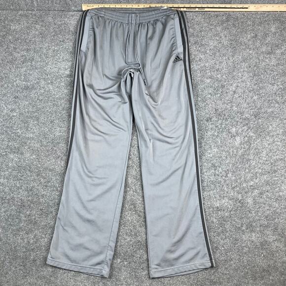 adidas Other - Adidas Track Pants Mens XL Gray Striped Athletic Joggers Drawstring Pockets